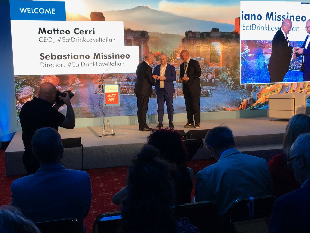 MatCerri's tweet photo. Thank you to @ittnews and in particular to Steven Freudmann for the recognition of the work done together for Sorrento 2017 and Sicily 2018 #itt2018. I love to consider this just the beginning of a long journey (nothing more appropriate dealing with the amazing Travel Industry). https://t.co/mdnkr8gGgS
