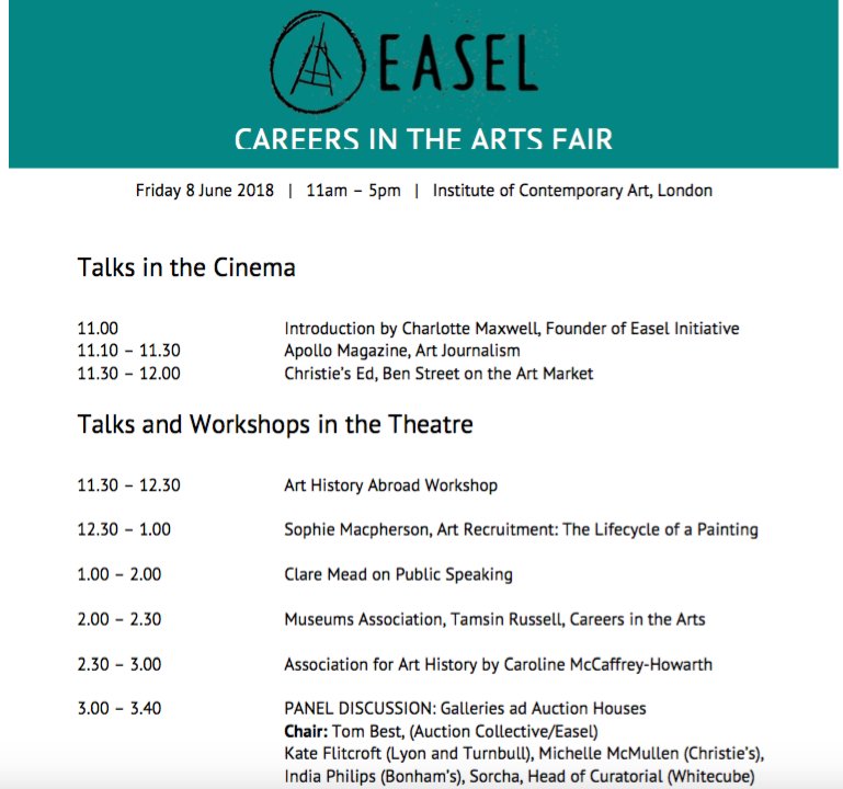 CarolineMcCaff's tweet photo. Looking forward to speaking on behalf of @forarthistory tomorrow at the wonderful Art Career Fair by @EaselLondon about my experience of Art History &amp; Academia – the path to Ph.D and beyond @DECRarthistory @FAHACS Free tickets here: https://t.co/vlhq0JNfGH https://t.co/C9Nbn3jnG1