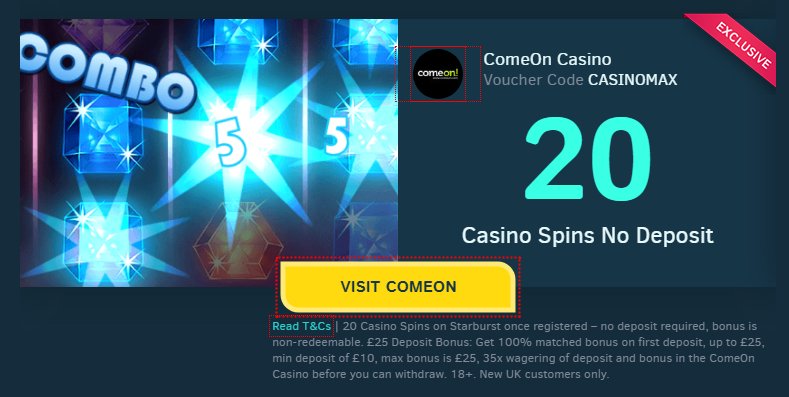 Lucky_Street_'s tweet photo. One of @Lucky_Street_ favourite offers from ComeOn Casino. Play Starburst with Casino Spins! #Casino #casinoslots #onlinegaming #onlinecasinogambling #casinoonline #slotscasino #slots #bonus #nodeposit #Starburst https://t.co/NuU8t4Dib9