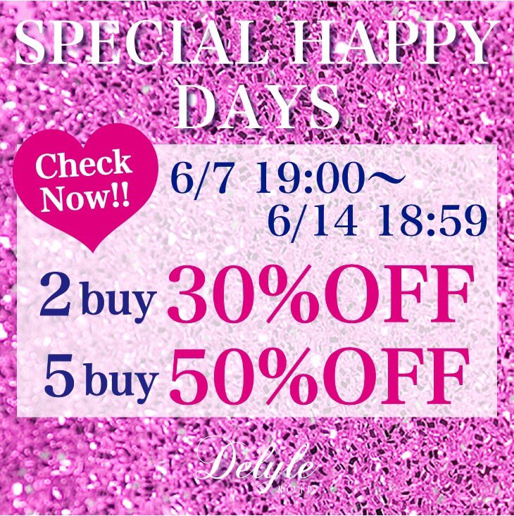 Delyle Noir Special Happy Days 2buy30 Off 5buy50 Off 店舗は明日から ここからcheckしてね T Co Njdxhu8nro