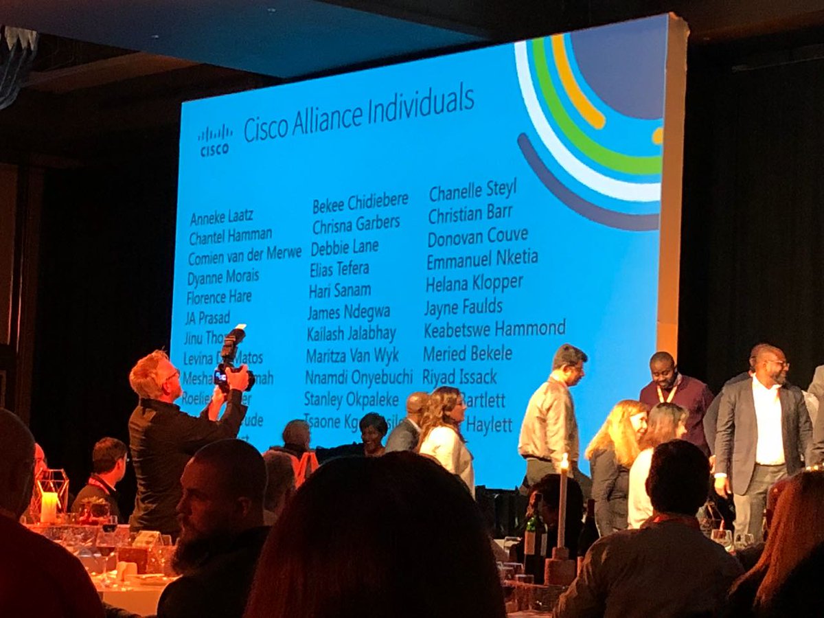 hiperdistt's tweet photo. Last night's rewards ceremony at the Cisco #partnerxp2018. Honoured to be part of Cisco Alliance network. Thank You @CiscoAfrica #CiscoDCC18 #DCCInterdistESA18 @CiscoDistEMEAR https://t.co/uTIHVC3zas