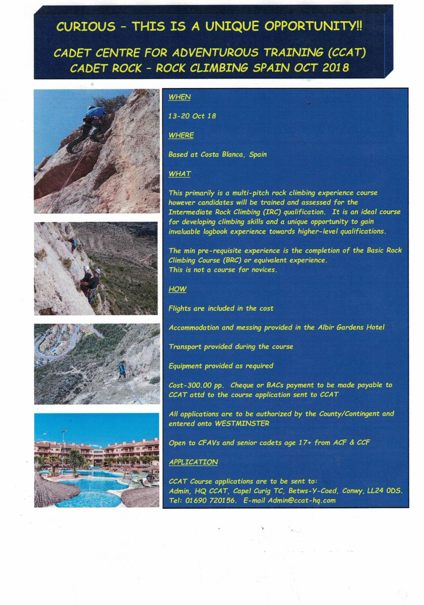 Another exciting opportunity from CCAT.