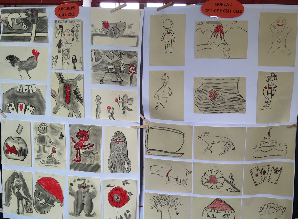 ChristelleBuira's tweet photo. Félicitations aux élèves d’@ArcompsCycle3 @EcMorlac18, d’Orcenais et de Vesdun pour leur créativité autour du thème de la couleur: une très belle exposition ! @LaurentDevelay https://t.co/06o4rDPQOl