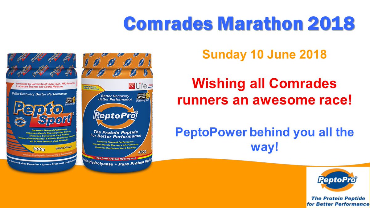 Wishing all <a href="/ComradesRace/">ComradesRace</a> runners all the best! #Runwithyourheart #PeptoPower behind you all the way!!
