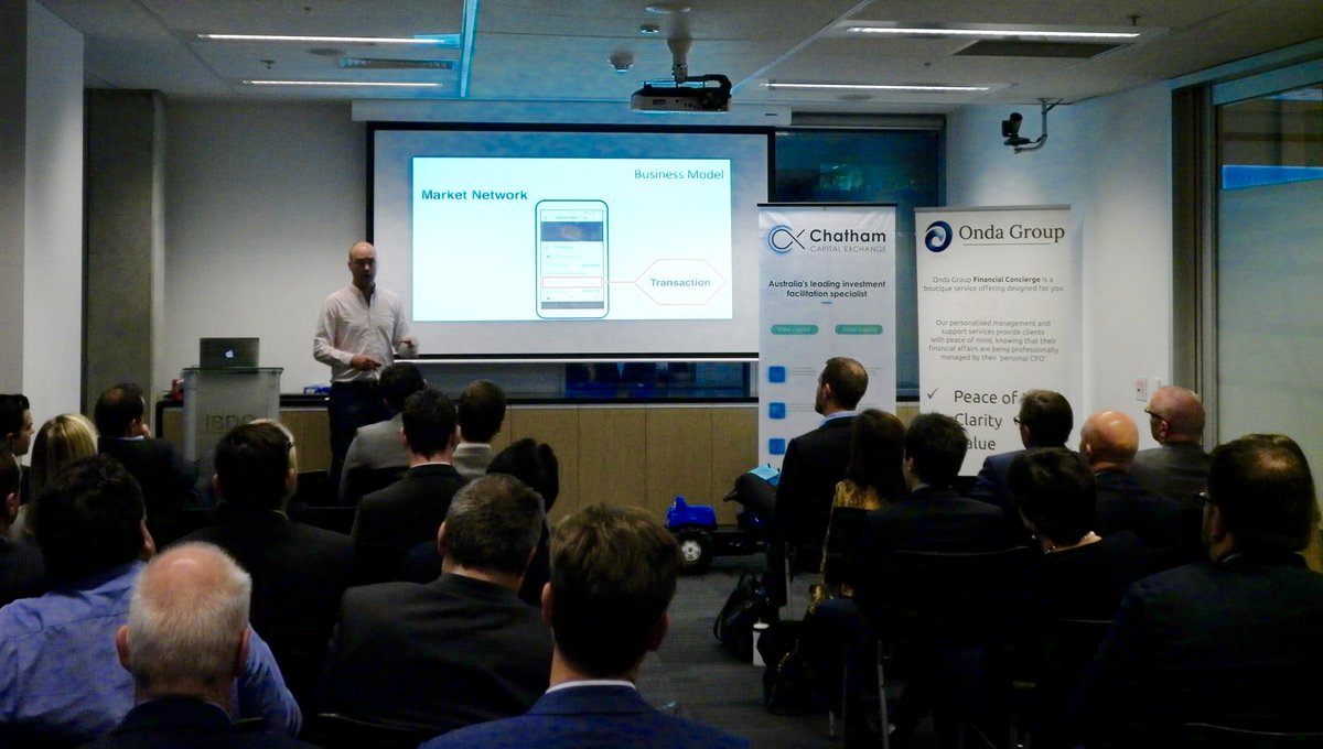 ChathamCapital's tweet photo. A fascinating night with our clients and co hosts #Ondagroup & #BDO hearing how #MineMax, #Platfarm, #Augmentspace & #Silentium are literally changing their customer's business models via #technology. Thanks also to #Revolverwines who are also challenging old business models. https://t.co/1NMkU20CKs
