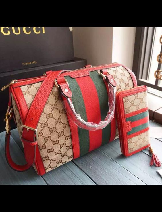 gucci red boston bag