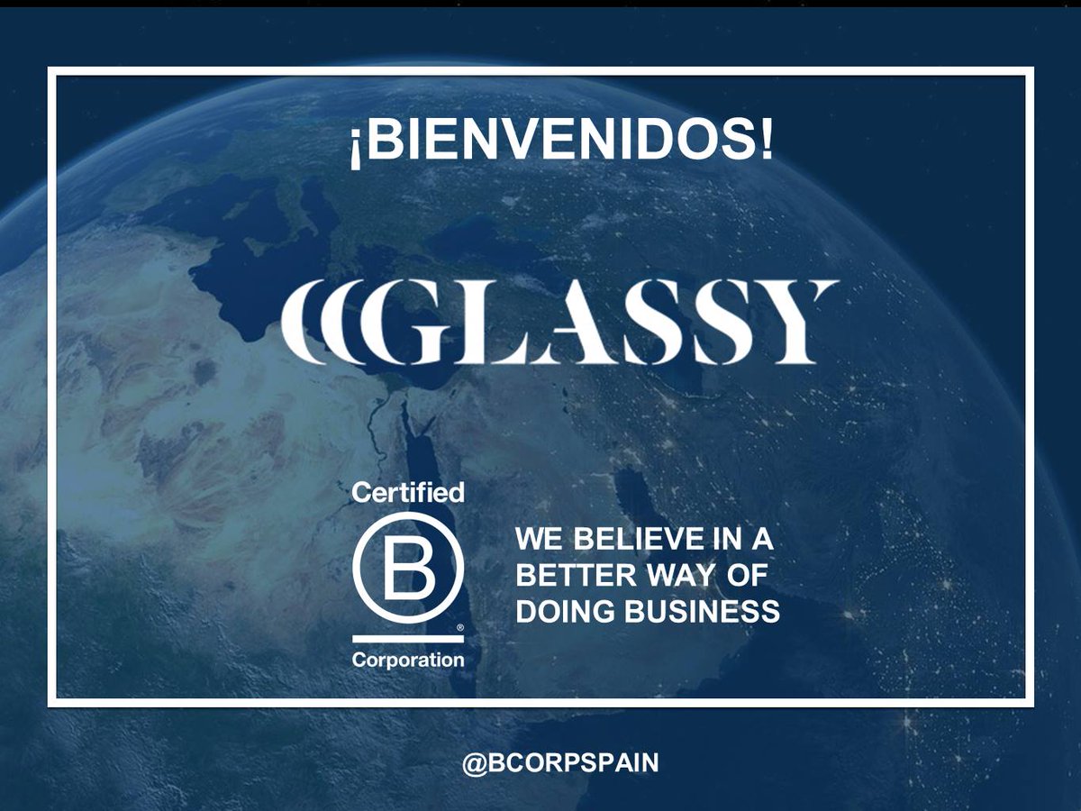 BCorpSpain's tweet photo. 🔔🔔¡Enhorabuena a @GlassyFilms por ser la primera productora española en lograr ser #BCorp! #BTheChange https://t.co/9BLuoYjTC9