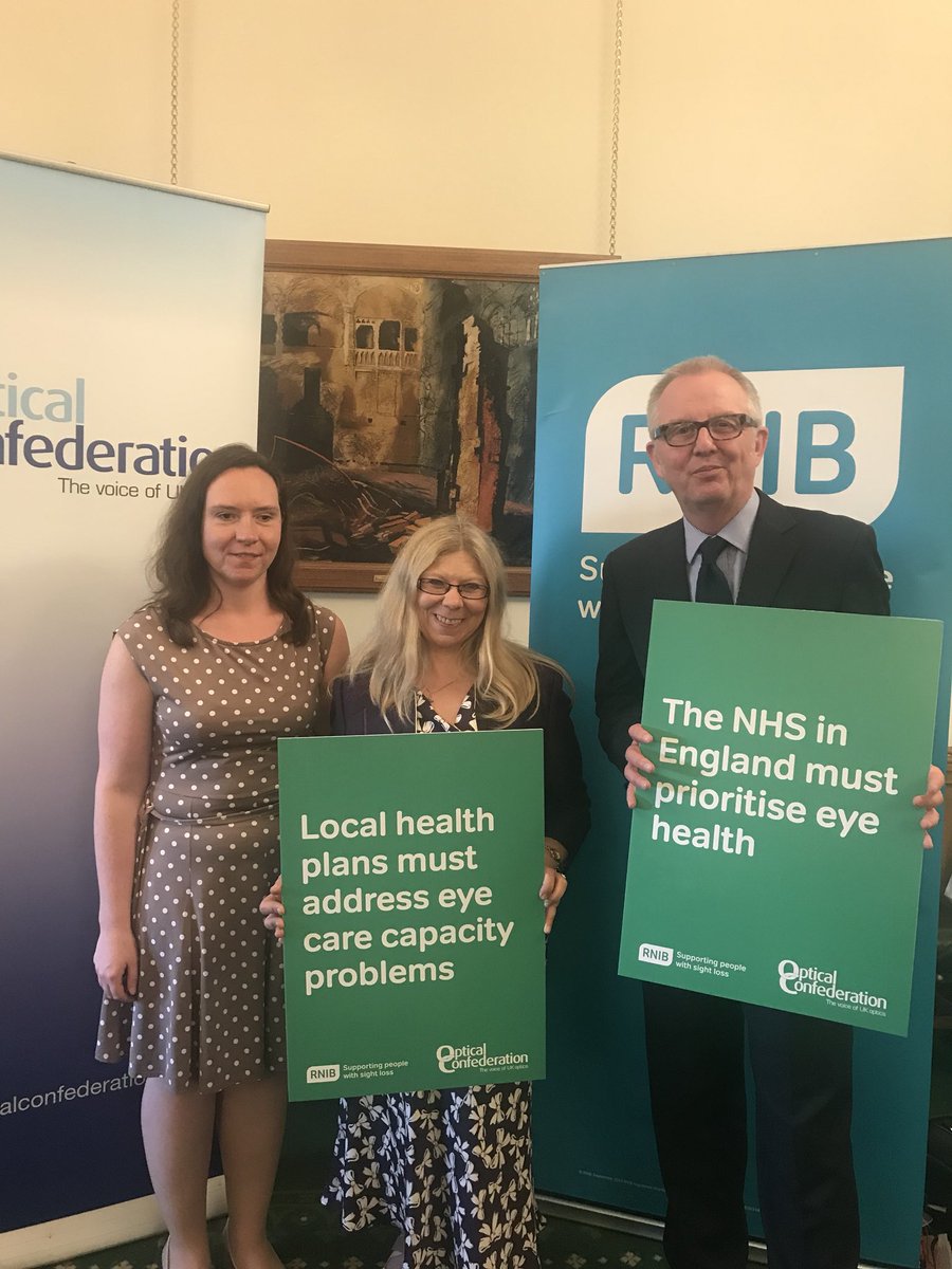 Ian Austin MP with his constituent Elaine and Eleanor Southwood, RNIB chair.