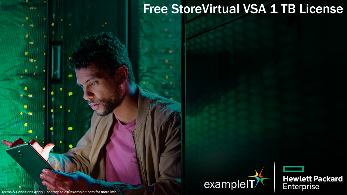 ExampleIT's tweet photo. StoreVirtual VSA by @HPE transforms your unused capacity inside your servers into a shared storage array. You can try out software-defined storage for FREE for 3 years! get in contact with our sales team to find out more! sales@exampleit.com #LeadingByExample #StoreVirtual #VSA https://t.co/Fm5Twu7Y2D