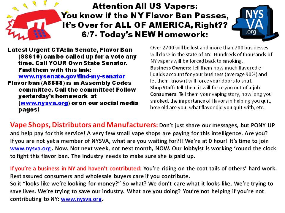Attention All US Vapers: You know a NY Flavor Ban in NY will signal the fall of the rest of the country right? #nysva @#savetheflaveny #nyvapes #nyvapers #newyorkvapes <a href="/cherryvapes/">AK</a>