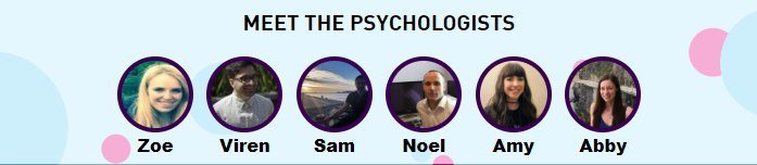The psychologists taking part in the @bpsofficial Wellbeing Zone are @ZMoon15, Viren, @sammel235, @noelbrickie, @AmyWarnock and @dr_abbyhunter #IASUK wellbeingj18.imascientist.org.uk/2018/06/05/tak…