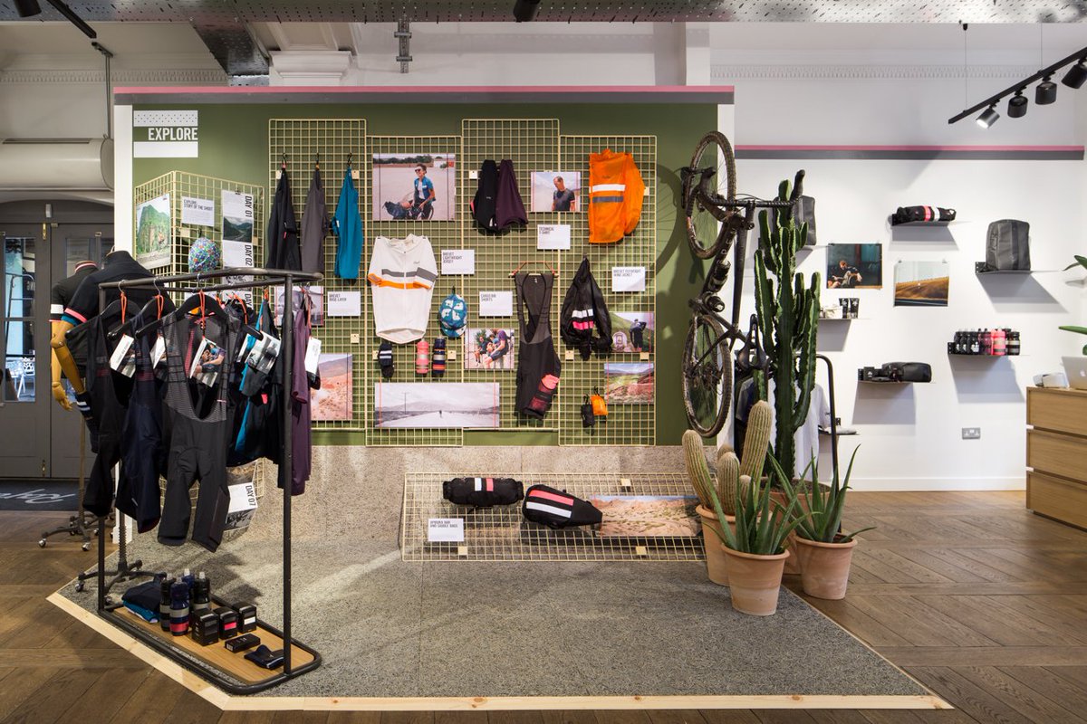 The Rapha Spitafields refit features a simple but effective wall display #retail #interior #design #photography