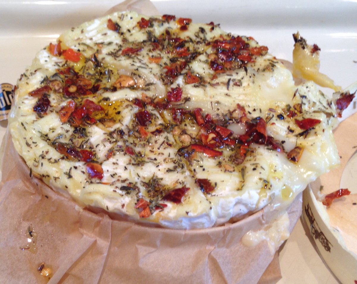 Averyslondon's tweet photo. #Baked #Camembert Topped with Herbs Chillis and a Splash of Olive Oil ⁦@Averyslondon⁩ https://t.co/hjGZxSQr0i