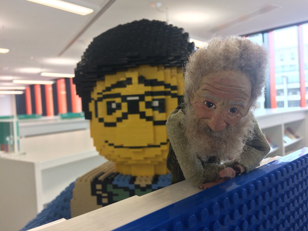 InTheBellows's tweet photo. Grandad @SloughLibraries @TheCurveSlough #lovereading #tinypuppet #giantlego https://t.co/S5Lls925ar