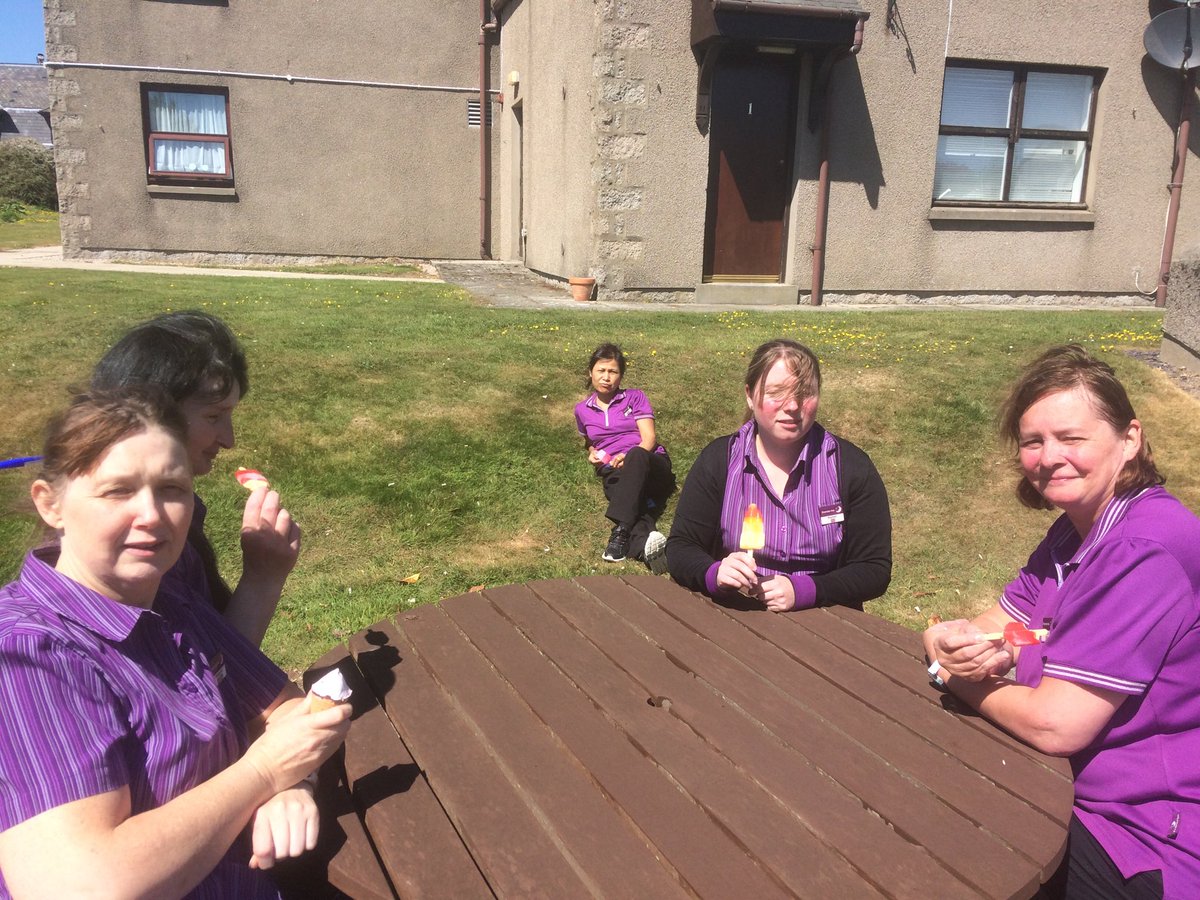 The team and I having a breather and ice lollies 😊😊