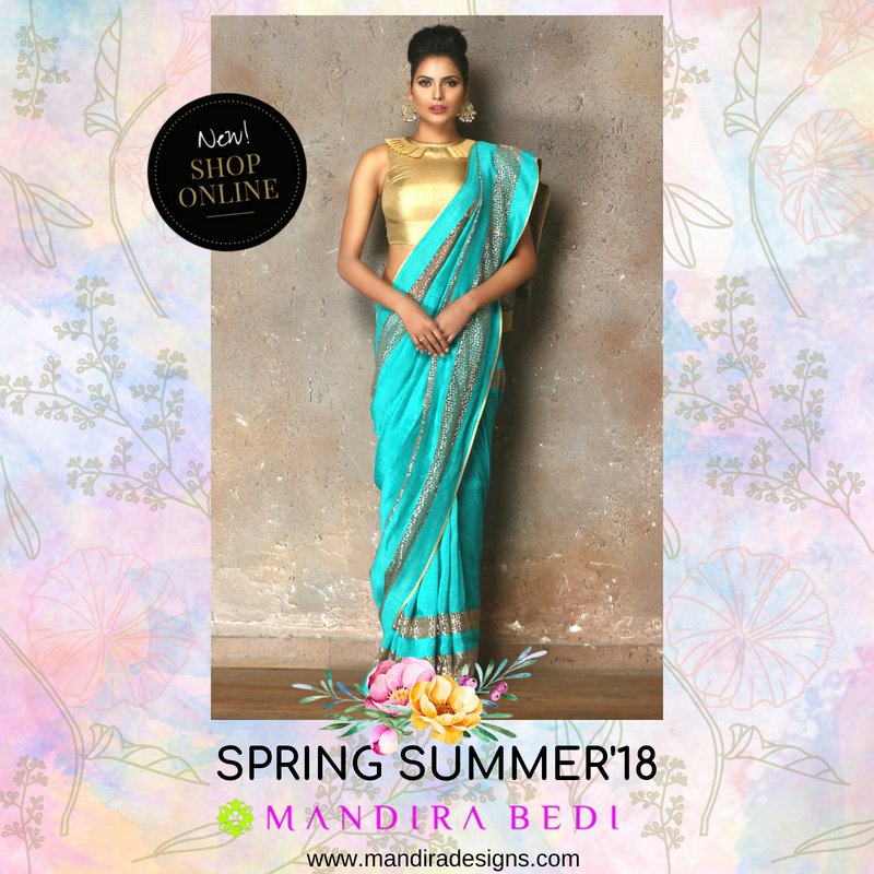 mandiradesigns's tweet photo. Mesmerizing #SeaGreen #Linen #Saree with #Grey #Net Flower #Sequins & #Golden border.
By #MandiraBediDesigns
Now #Shop #Online π
https://t.co/NrYtuLlZQD
Or visit @MTheStore #Khar #Mumbai
.
.
.
#New #Latest #SS18MB #NowInStore #SpringSummerCollection #Fashion #WomensWear https://t.co/0FrbghHyrh