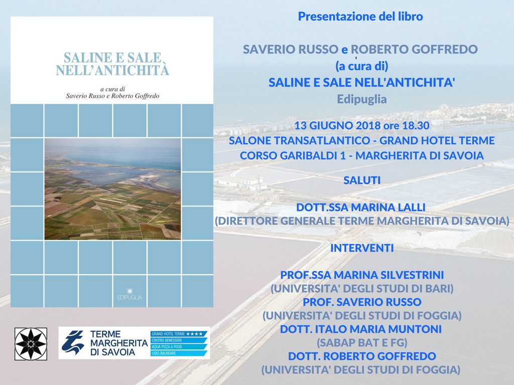 edipuglia_srl's tweet photo. #novità #libri #Edipuglia 

S. Russo e R. Goffredo (a c. di), "Saline e sale nell'antichità" 
--> https://t.co/kxcGTV5v0w

📌 Il libro verrà presentato il 13/06/18 al Grand Hotel Terme di Margherita di Savoia https://t.co/13YK00nFgY