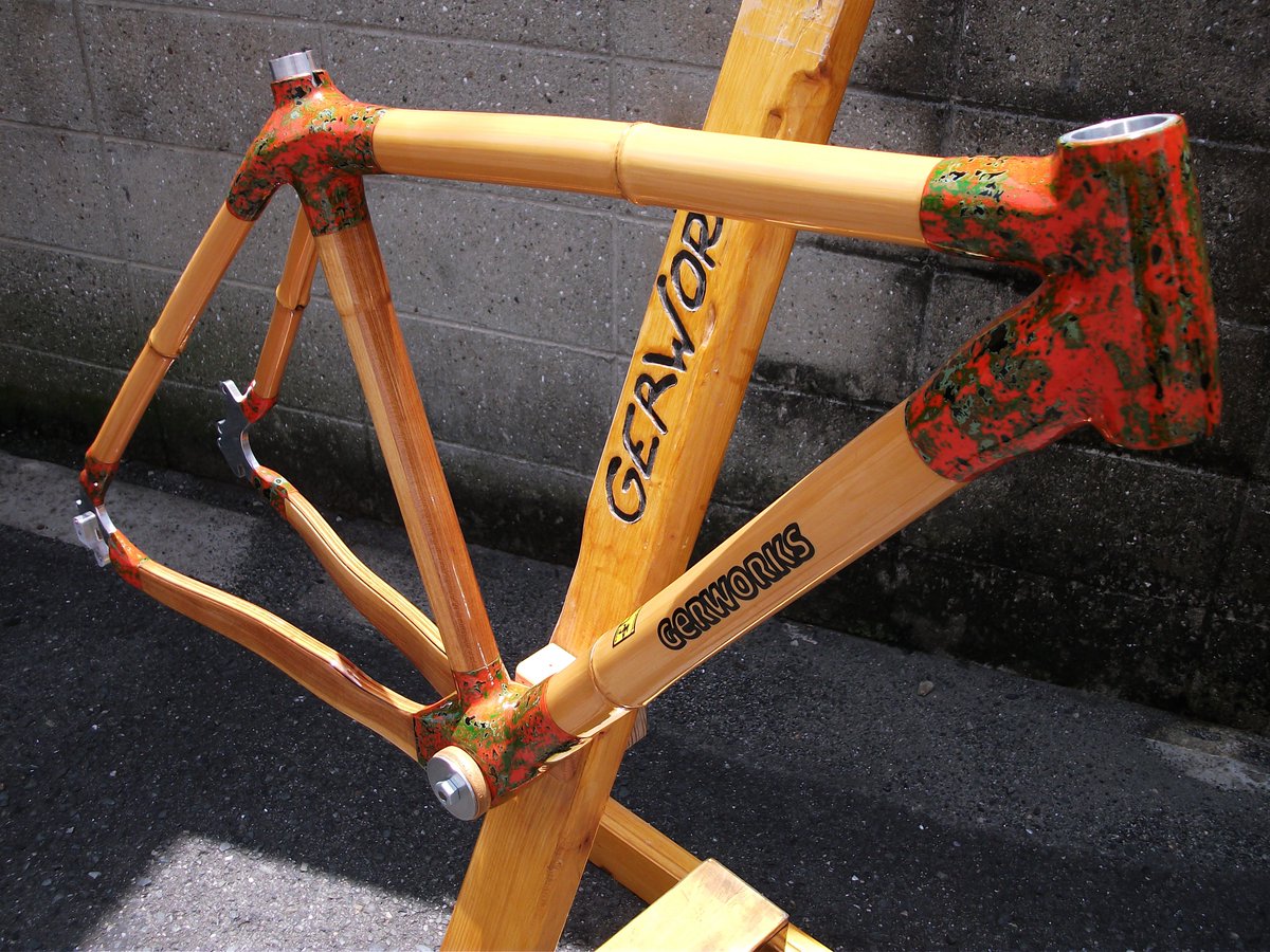 Gerworks Gerworks Trekking Travelling Bamboobike 自転車 サイクリング Madeinjapan Osaka 竹自転車 木自転車 カーボン 漆 Urushi Custom