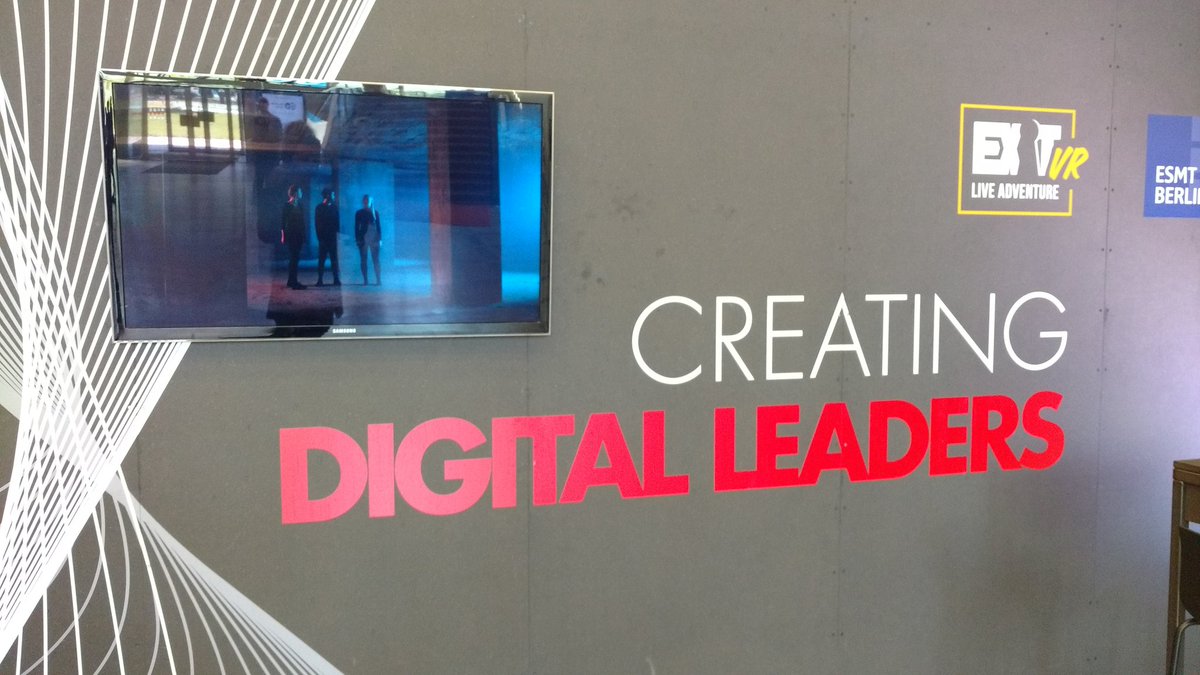 bquaiser's tweet photo. Try out the 5min demo of our Virtual Reality Game and learn to lead in a digital world! Find us right now at the entrance #ESMTAF2018 @esmtberlin https://t.co/5fzeVQDw9k