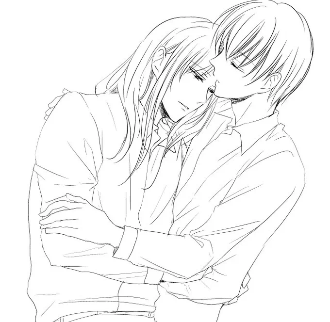 キスの日に描いてたらくがき 