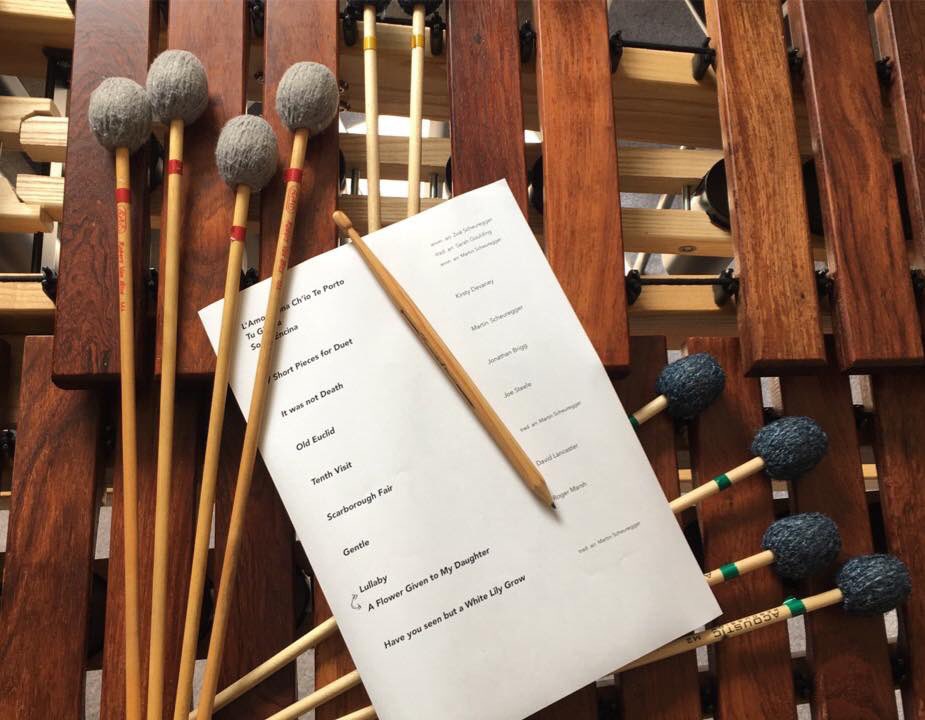 It’s tomorrow! Drop in to the <a href="/southbankcentre/">Southbank Centre</a> tomorrow at 5.30 to see our programme of songs for marimba and soprano. Plus, it is free! Now, time for a final run-through to check stick changes and page turns...