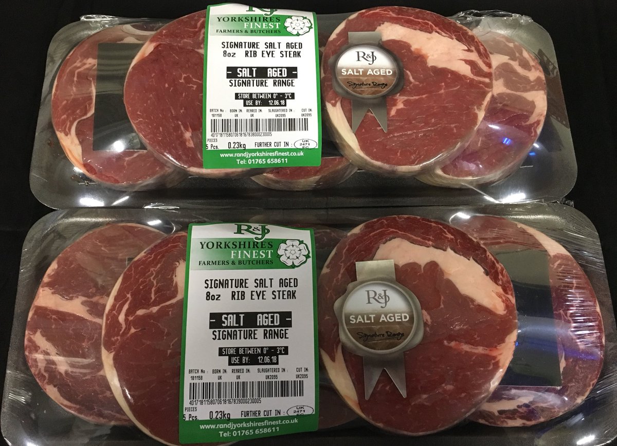 These beauties are making their way to <a href="/angelinnhetton/">Angel Inn</a> today. Seriously high quality steaks cooked to perfection by chef Naz #finestingredients #saltaged <a href="/RyanAtkinson20/">R&JYorkshires Finest</a> <a href="/MarcWilliamsGT/">Marc Williams</a>