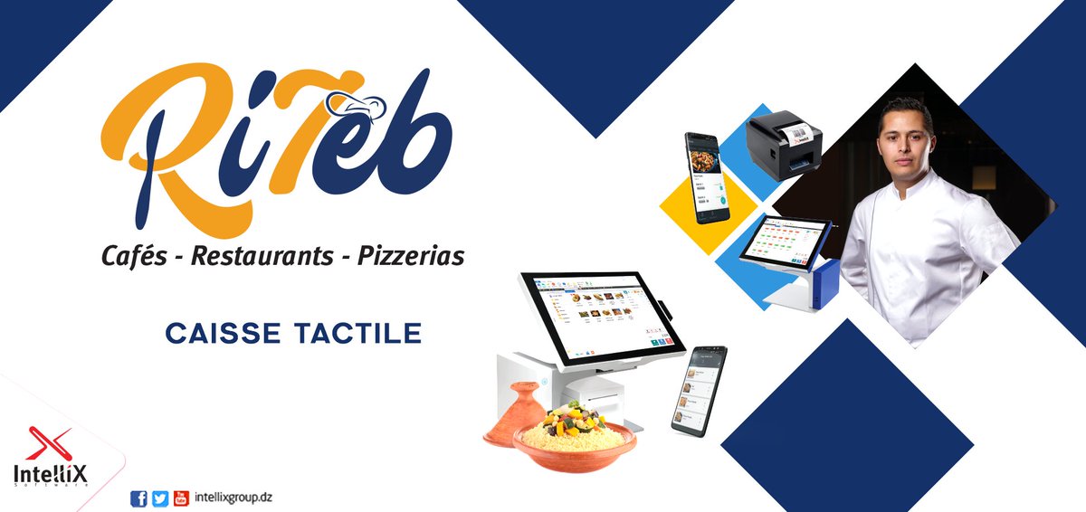 intellixgroup's tweet photo. IntelliX Ri7eb (Restauration) : La caisse tactile !
Accélérez les encaissements pour une gestion beaucoup plus fluide et rapide grâce à un interface tactile très pratique ! 
https://t.co/82BUsxzM2F https://t.co/WAUoE37mFK