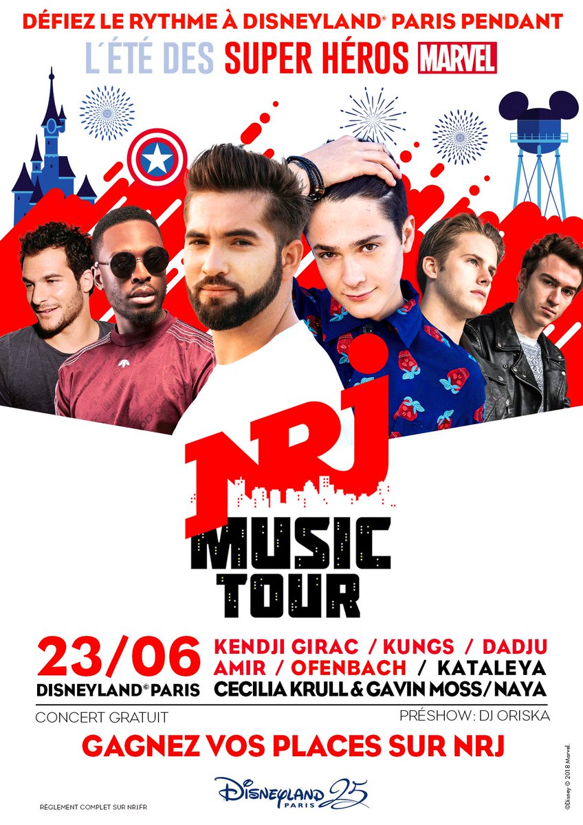 NRJRadiosDigit's tweet photo. Gagnez vos invitations pour le NRJ MUSIC TOUR du samedi 23/06 à Disneyland Paris !! 🎢🎡
Avec Kendji, Kungs, Dadju, Amir, Keen'v 🤩

FL+RT pour jouer :) 
100x2 places https://t.co/chSHnd8Vcy