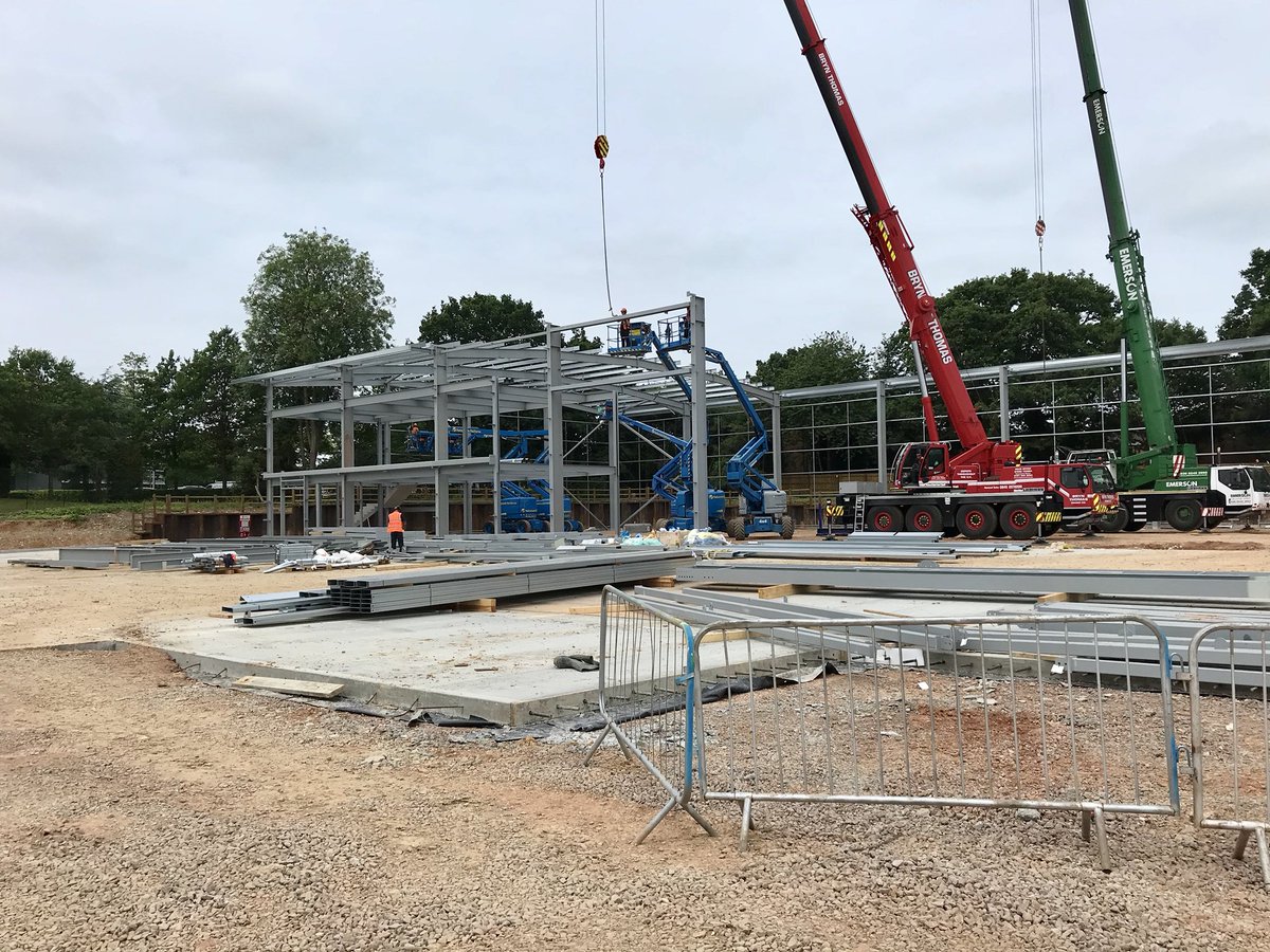 Good to see the frames going up at <a href="/prologisuk/">Prologis UK</a> Park, Hemel Hempstead at the regional agents event. One of the key spec schemes currently happening along the M1 Corridor.