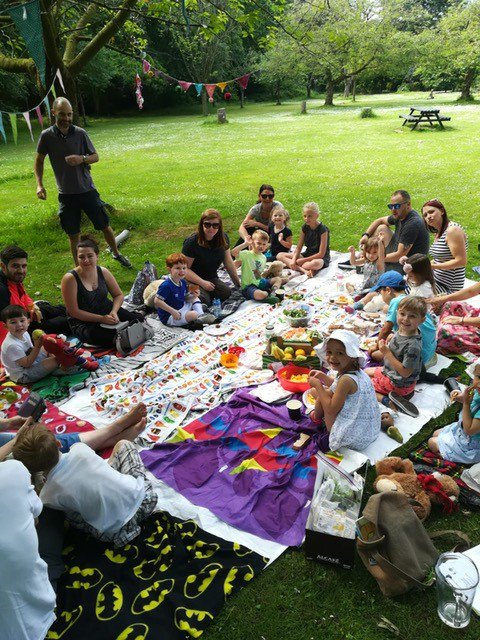 thestorybarn's tweet photo. What a brilliant time our Story Explores had celebrating at the Teddy Bears Picnic at the weekend! Thanks @merseyforest @BigLotteryFund #nature4health https://t.co/ysEFuPOIV5