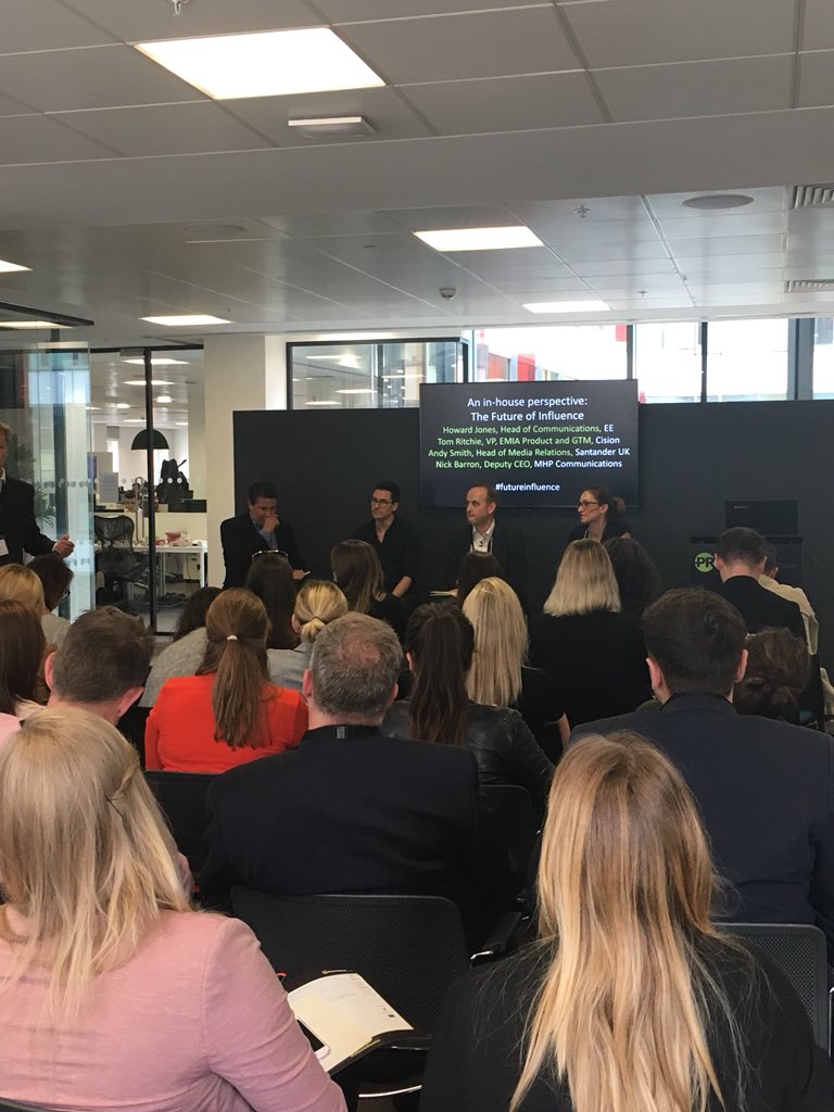 MHPGroup_'s tweet photo. MHP’s Nick Barron joins the in-house perspective: The Future of Influence panel #futureinfluence @therealprmoment https://t.co/H6wKZieo7P