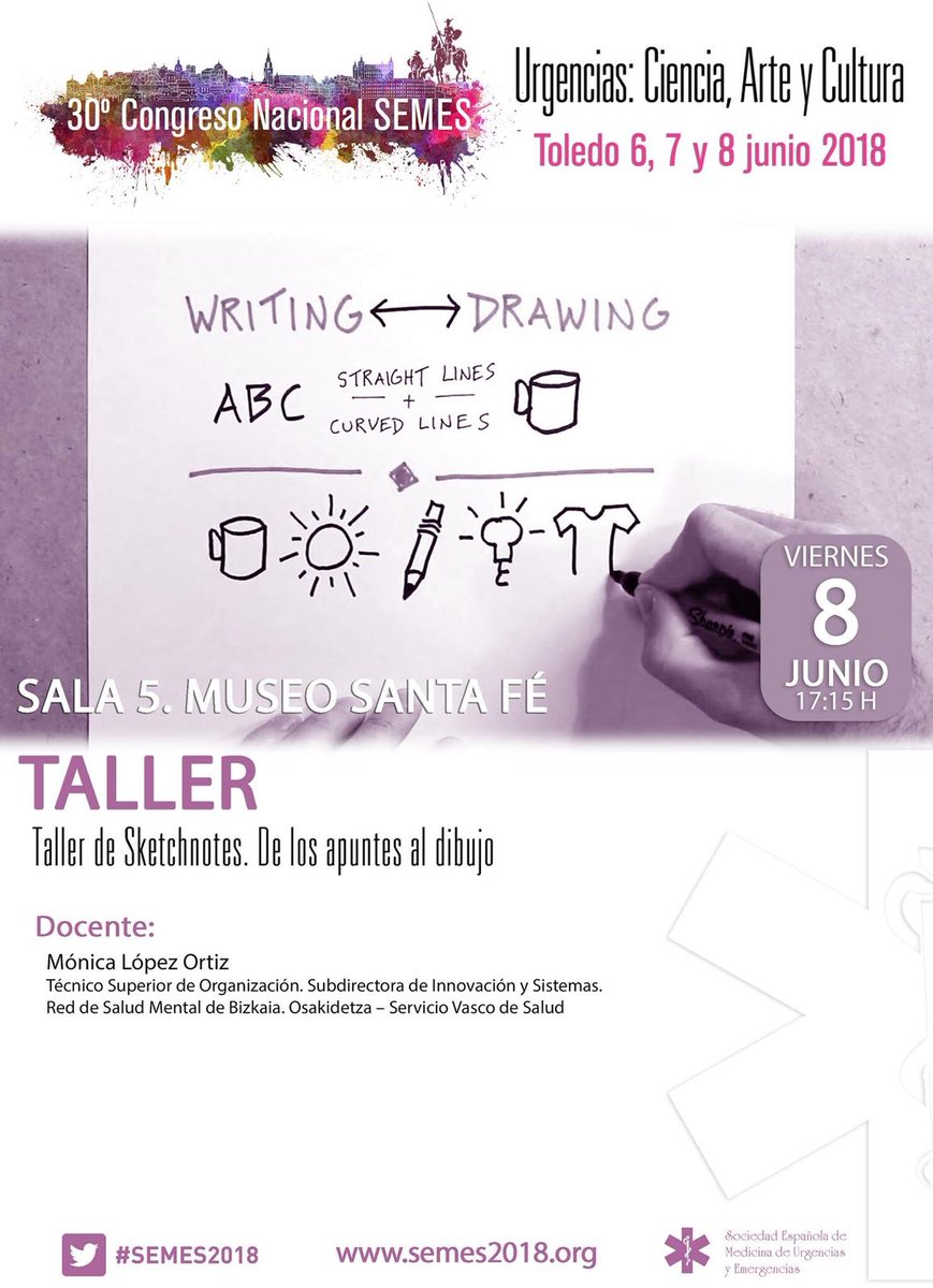 mrsrosaperez's tweet photo. @Creative_Nurse @GraficaMedicina Mañana a las 17.15 en la sala 5 del Museo Santa Fe, tenemos a @Mo1ni1ca1 de @GraficaMedicina en el taller de #shetchnotes
Apúntate! ❤️🔝
#SEMES2018 https://t.co/5R1INY5RQ7