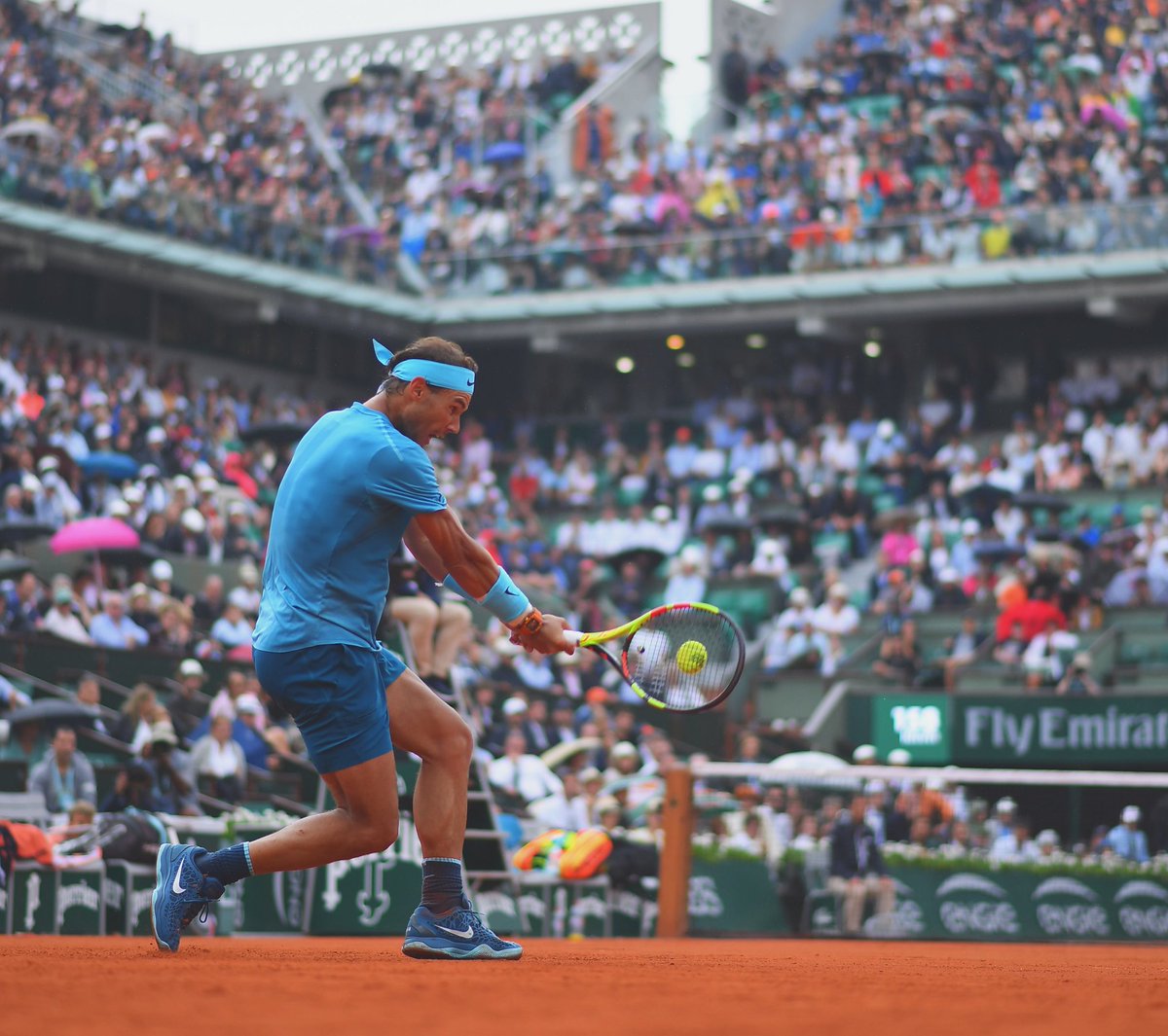 babolat's tweet photo. Finish 💪. #TheDecima #RG18 https://t.co/R2TUpTAU7t