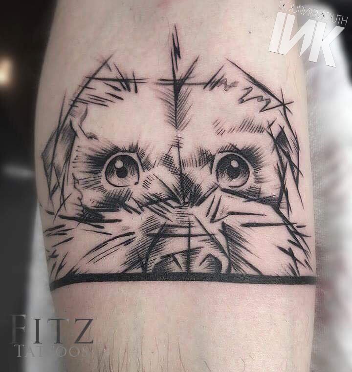 Bmth_Ink's tweet photo. Sketchy style Dog by Vicki! For all enquiries please CONTACT US on 01202 297290/info@bournemouth-ink.com. https://t.co/XMO2kJUq2u