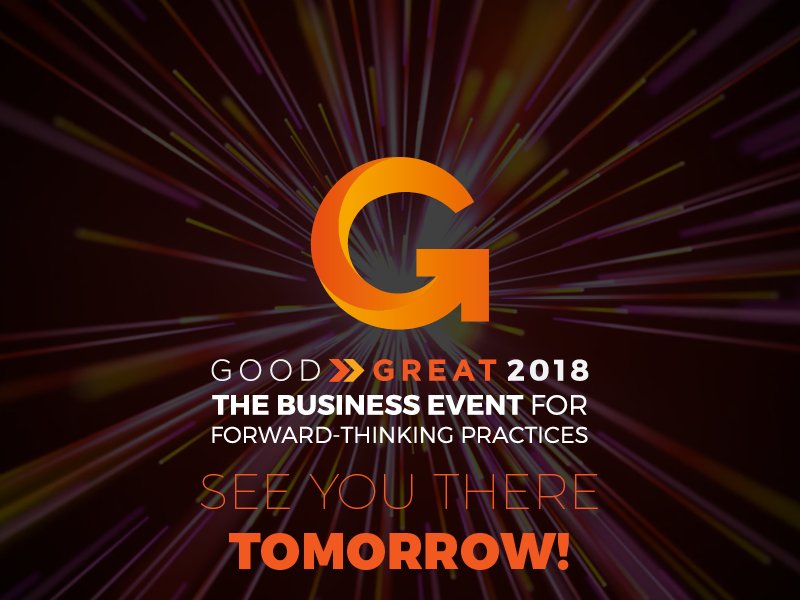 Good2GreatEvent's tweet photo. Tomorrow, tomorrow – it's only a day away! We hope you're looking forward to it like we are. It's going to be epic! https://t.co/M8rXuGxOZk. #G2GEvent #dentistry #business #booknow https://t.co/Z41ZcoTjhU