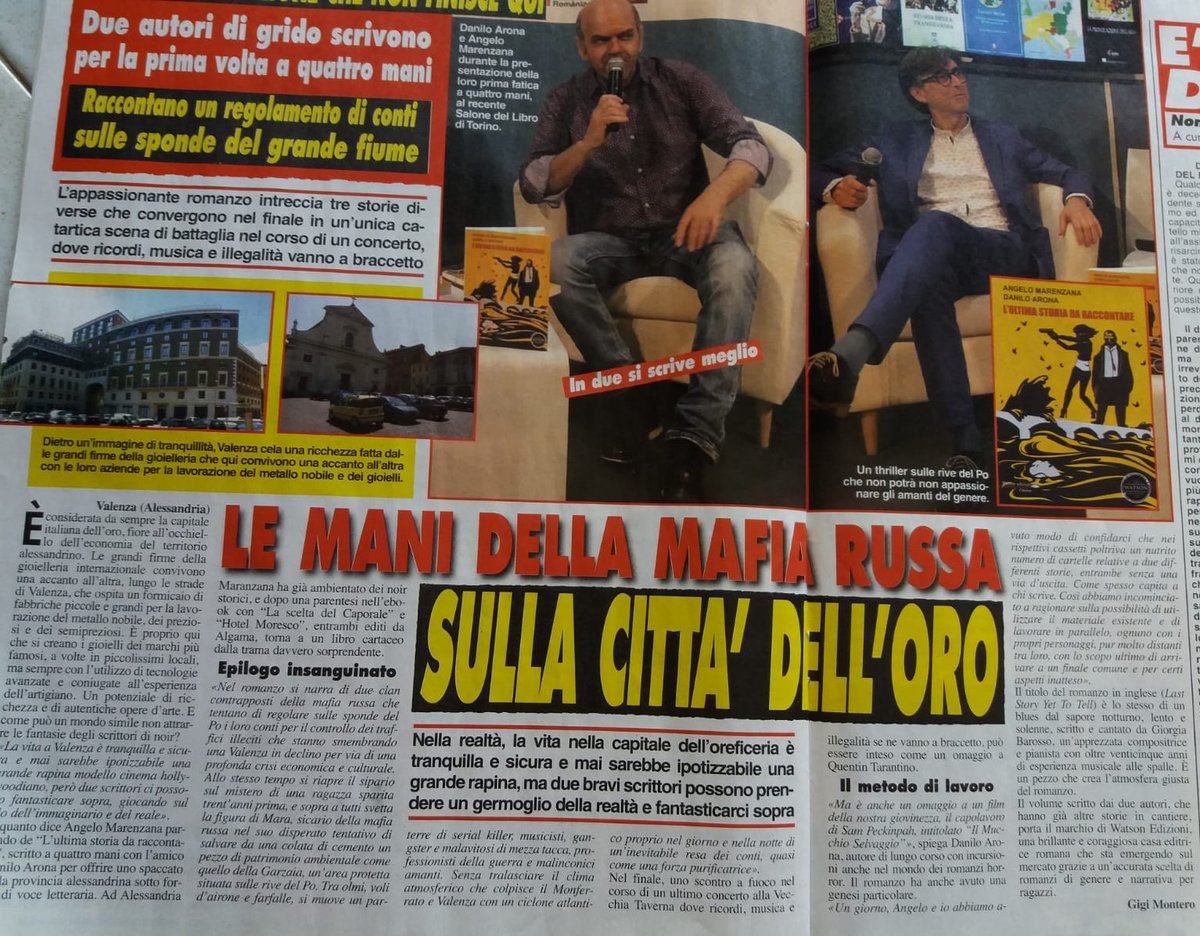 BeS_AgLet's tweet photo. Cosa succede se due maestri del #noir decidono di scrivere una storia insieme? #AngeloMarenzana e #DaniloArona raccontano su @cronacavera "L'ultima storia da raccontare", in libreria per @WatsonEdizioni
#thriller #crime #stories #libridaleggere #goodreads #letture #leggere #libri https://t.co/SI7SeJYPFP