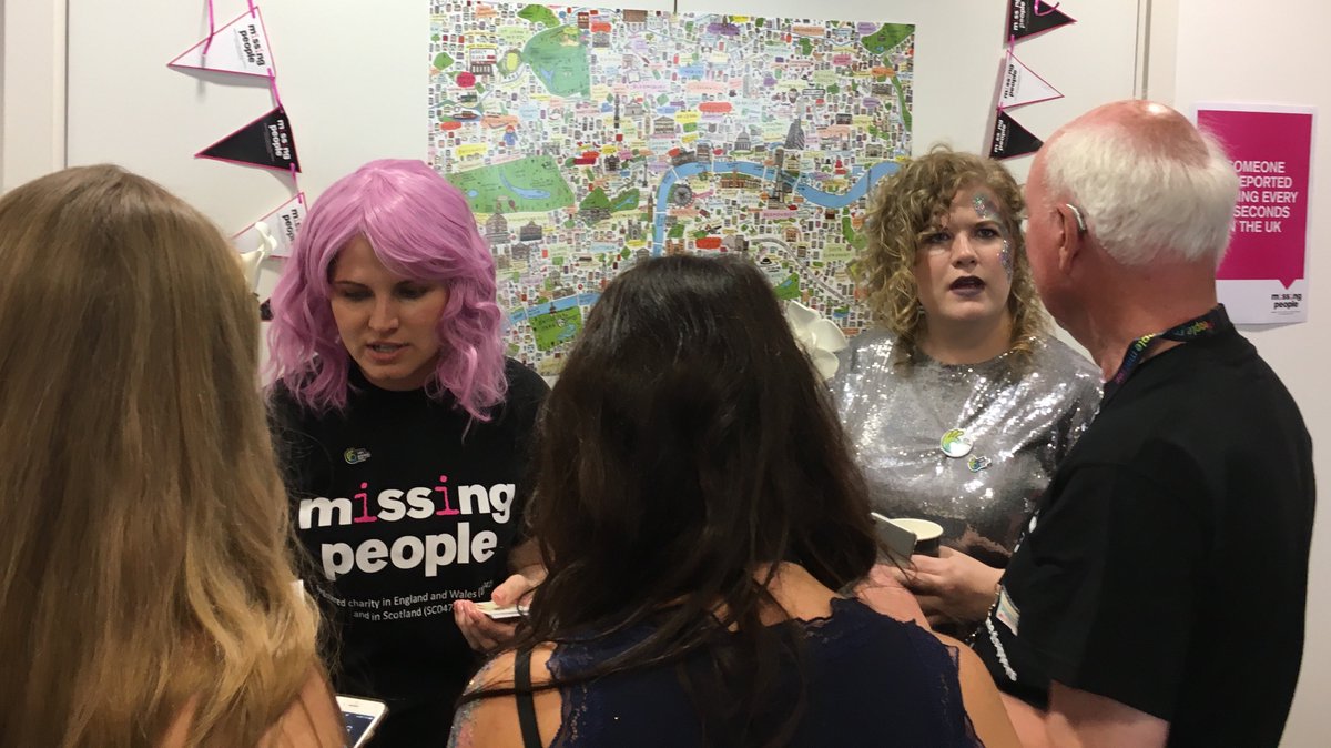 Our employees are attempting to find all of the NEX &amp; <a href="/missingpeople/">Missing People</a> logos in this map of London within a 90sec window - that’s how often someone goes missing in the UK #NEXGivingDay