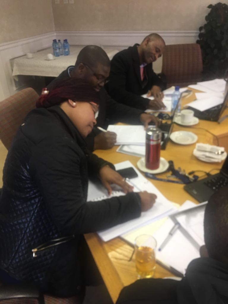 Lean_Africa's tweet photo. Yesterday, senior team members of the #Lesotho National Development Corporation began creating their #A3s for problem-solving. Today they are taking another look: to bring facts in and take assumptions out. #Lean Management Development Programme #LeanTraining @UCTGSB @LeanGlobal https://t.co/wLLQrs0INK