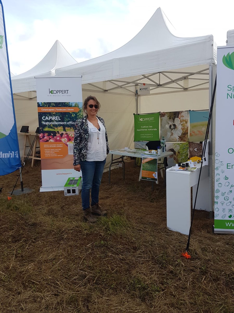 Koppert_France's tweet photo. Rdv #koppertagri juin 2018 : R&amp;D @Koppert répond présente à @duranceinnov aujourd'hui avec @KesiaBouly pour présenter nos programmes d'essais en cours #psyllepoirier #acarienpommier #PFI https://t.co/veHJhyp2iL