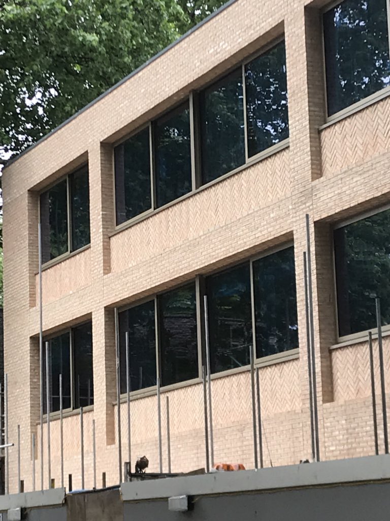 pm_architects's tweet photo. Coram Queen Elizabeth II Centre. Scaffolding coming down. 
#coram #philipmeadowcroftarchitects https://t.co/Km8CyK0dIm