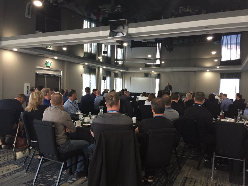 APTA_Trucking's tweet photo. Kikcking-off our Tech &amp; Talent Event at the Wingate in Dieppe! Tag tweets with @APTA_Trucking #TechTalent2018 https://t.co/Ypg8zx5JqV