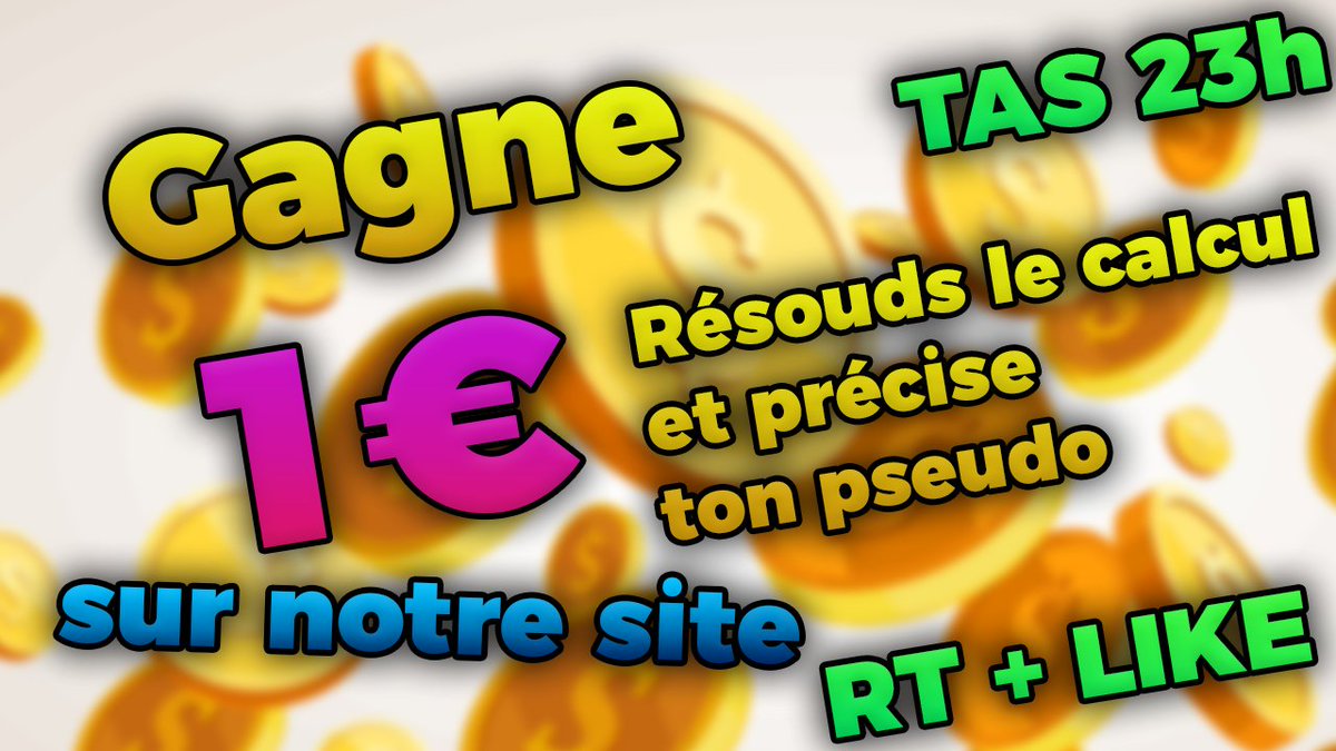 GaGsite's tweet photo. 🎁Concours 🎁

Gagne 1€ sur notre site : 💰

Trouve la solution à l'énigme : 

▶️Avant-hier, Paul avait 17 ans ; l'année prochaine, il aura 20 ans. Comment est-ce possible ? ◀️

🔥RT + LIKE Obligatoire 🔥

TAS : 23h https://t.co/otPj2lhYfS