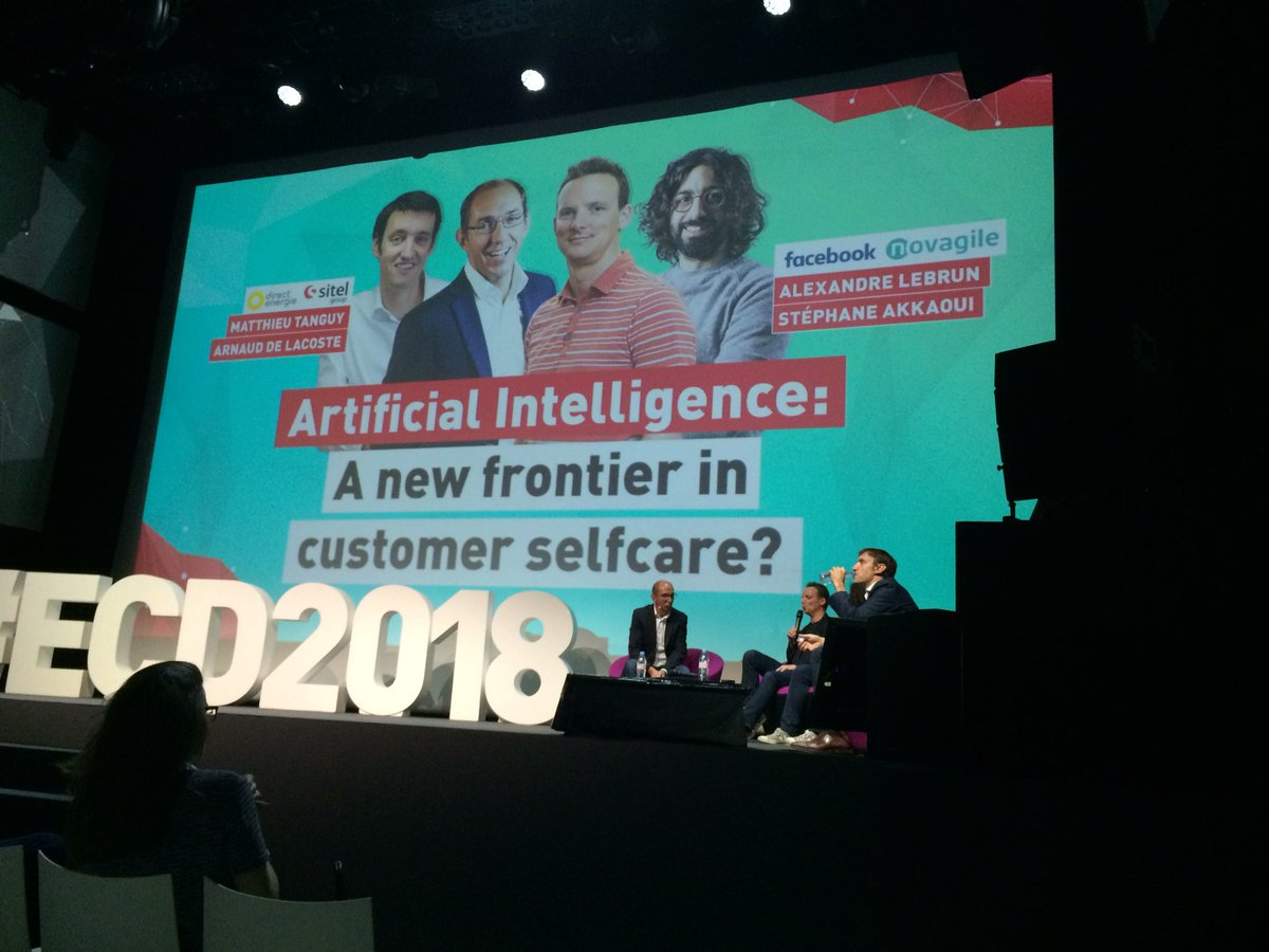 Virginiepoussin's tweet photo. On parle #AI avec avec @facebook et @DirectEnergie #ECD2018 https://t.co/XENfAkhag4