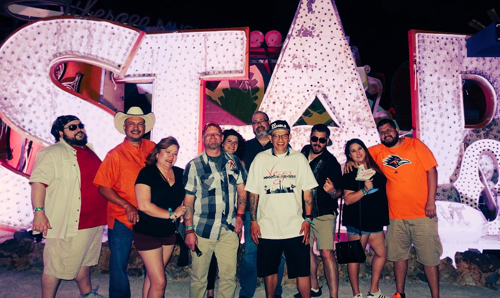 VitosCasino's tweet photo. Had a blast @NeonMuseum with some amazing pals! @bigdaddylou71 shares a “first timer’s” view of Las Vegas on tonight’s season finale! #makeluckhappen https://t.co/clagmU7rZ7