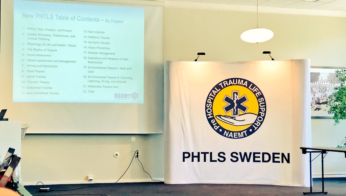 WilBroughton's tweet photo. #PHTLS 9th Ed. #SpoilerAlert Quick look at NEW Table of Contents and covering chapter by chapter changes #EvidenceBased #Trauma #EMS #Paramedic @PMHTrauma_ALE @NAEMT_ #PEEC2018 https://t.co/6ITkJNZdPD