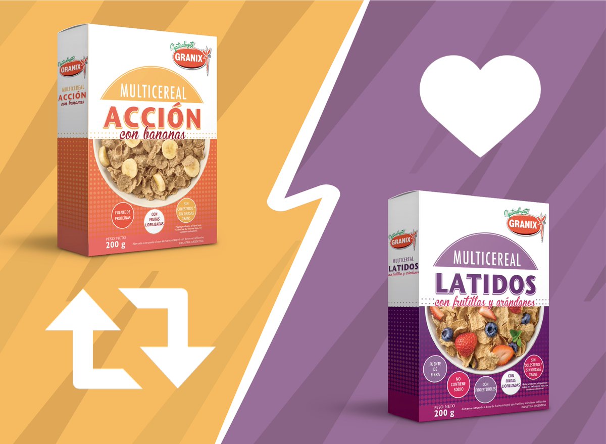 AlimentosGranix's tweet photo. ¿Con qué #Multicereal decidís empezar tus mañanas? 🥣

RT: #Acción 💪🏼
MG: #Latidos ❤️ https://t.co/GH7AiEjUu9