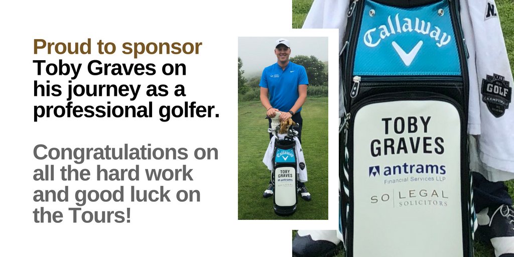 SOLegalUK's tweet photo. Congratulations on turning pro @golfergravesy - absolute pleasure to support and co-sponsor you with @AntramsFS @GravesJenkins. Best of luck on @tptourgolf @JamegaTour @PGAEuroProTour https://t.co/U4XFSEDoP7
