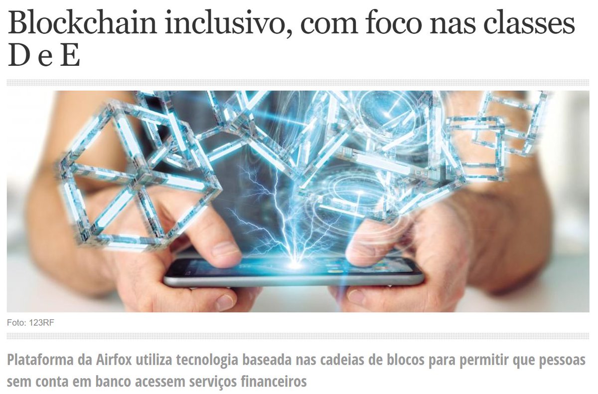 _Airfox's tweet photo. An interview with Airfox CEO @DSantos_Victor about inclusive financial services using @AirToken &amp; #blockchain is in this month's print edition of @americaeconomia! Also available online: https://t.co/CSDwmq6d8p (in Portuguese) https://t.co/iT9LIgcDh8