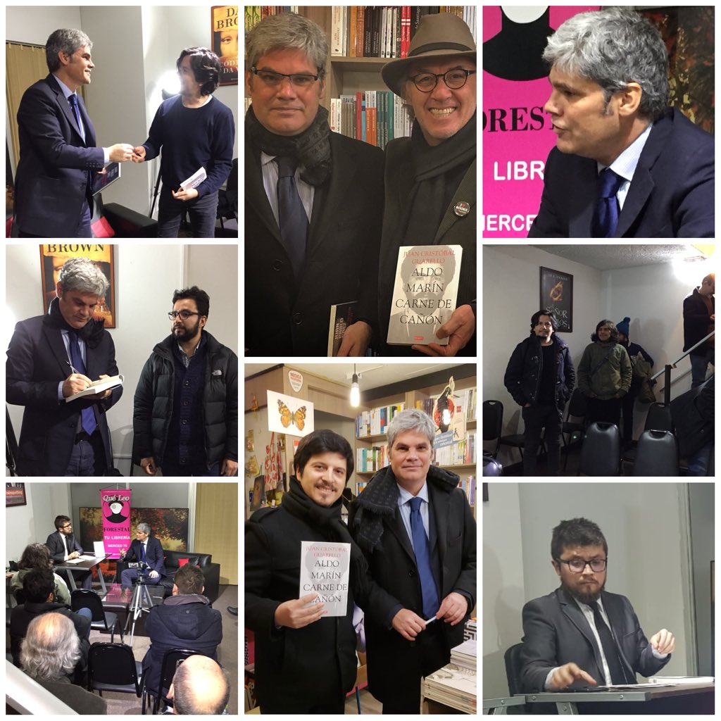 QueLeoForestal's tweet photo. Gracias a todos los que vinieron a la charla con @jc_guarello y @eslo_quehay anoche en #TheLibroShow desde #EspacioForestal . Gran momento hablando de #AldoMarin , librazo! https://t.co/HBHri4wALZ