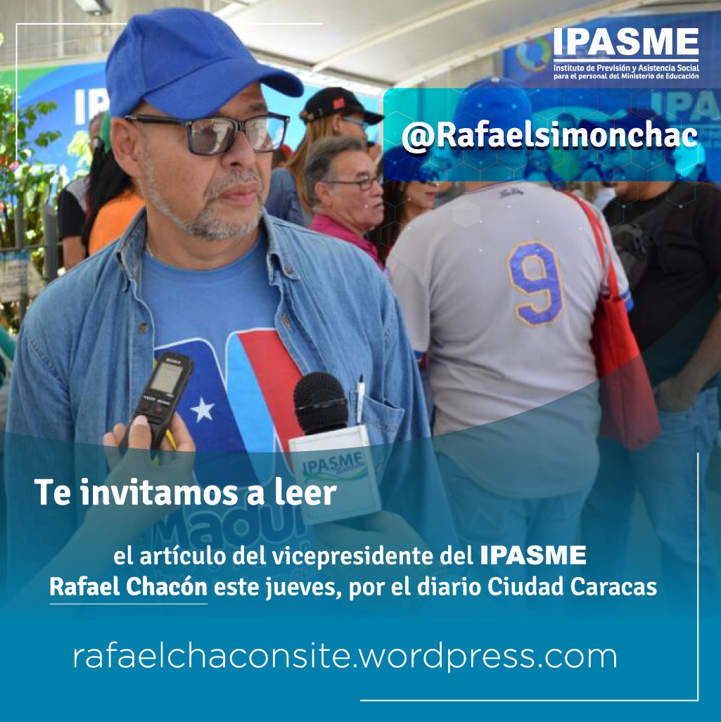 IpasmeOficial's tweet photo. #IMPELABLE || Te invitamos a leer este jueves #14Jun el artículo del vicepresidente del IPASME, @Rafaelsimonchac por el diario Ciudad Caracas. 👉 https://t.co/547II5wsMp  #NoDejesDeLeer #Imperdible https://t.co/wDnAAYNqt8